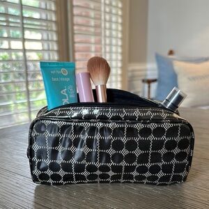 Vintage Kate Spade Black and White Cosmetic Pouch